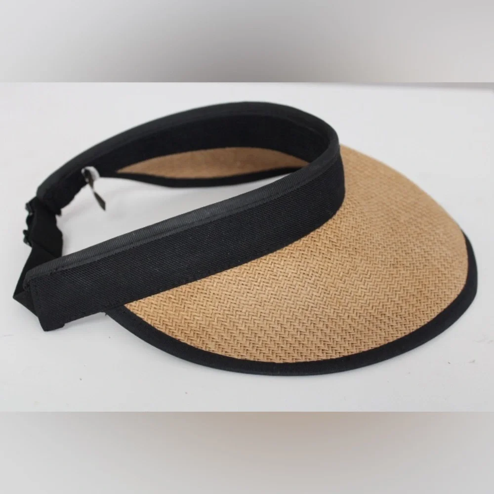 Touché Collection Beige/Black Visor Hat